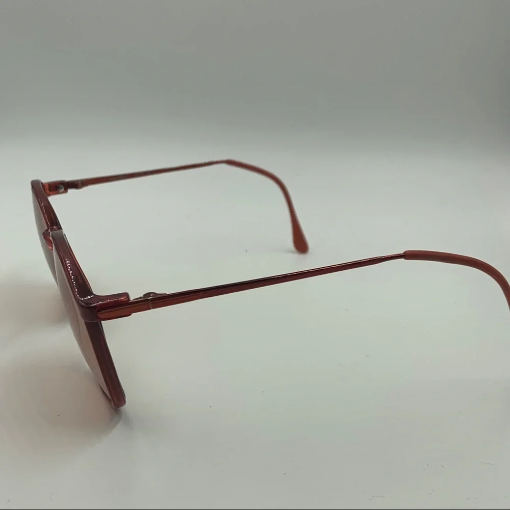 Vintage Morcolin Red Oval Sunglasses Frames